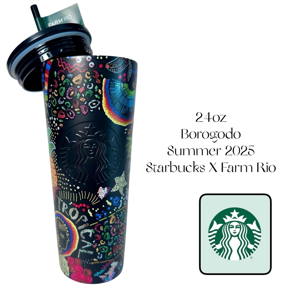 Starbucks‎ x Farm Rio Borogodo Tumbler 24oz Brazil Tropical Summer 2025 Coffee